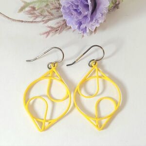 Xiomara Lorenzo 'Continuous' 3D Design Sterling Silver Hook Dangle Earrings